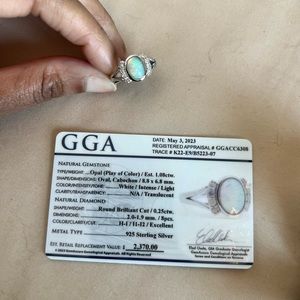 Opal Diamond Ring